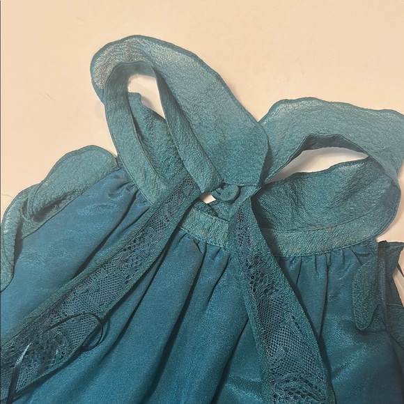 Teal Sleeveless Ruffle Dress - Picture 4 of 11